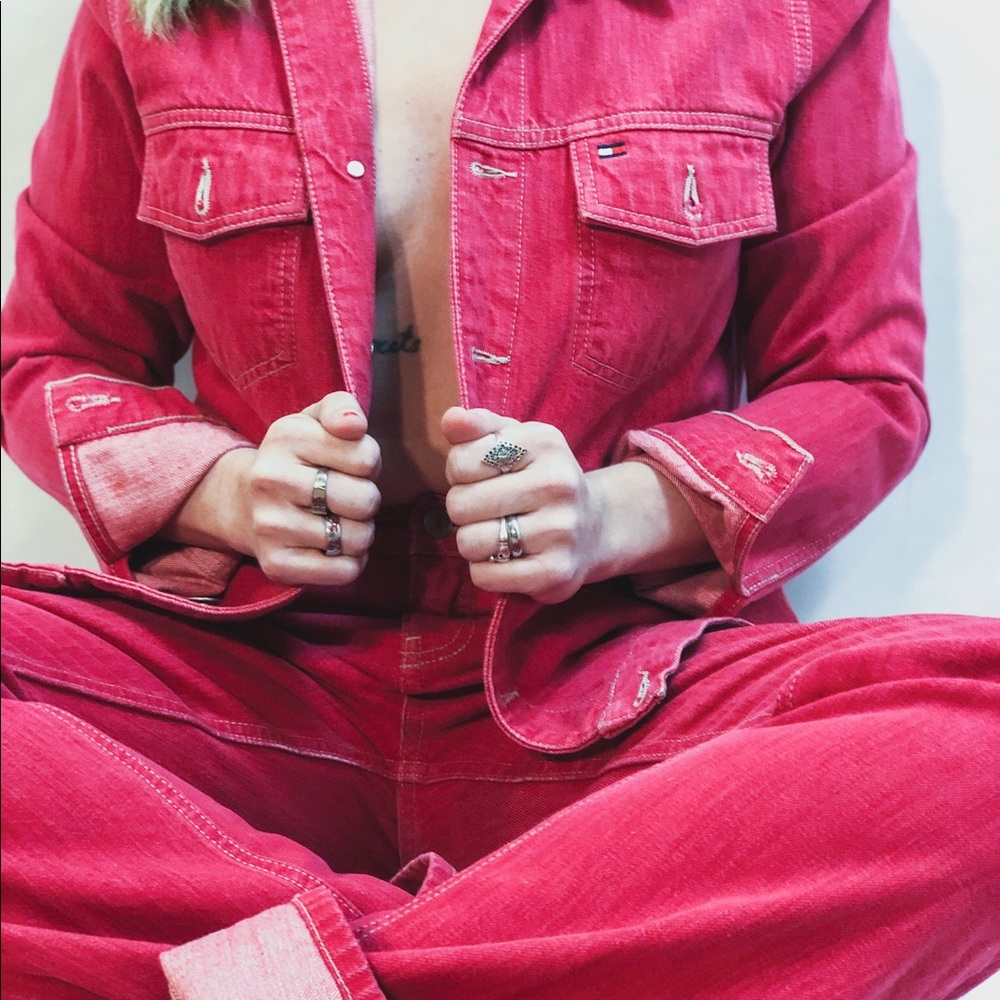 Vintage Tommy Hilfiger jean and jean jacket set